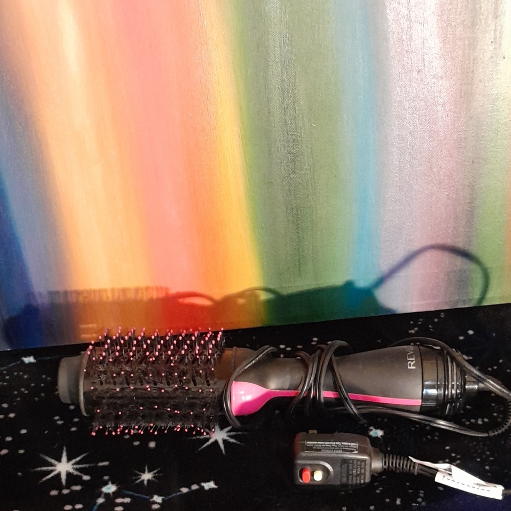 Revlon Pink and Black Hair Dryer Brush